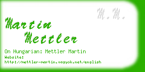 martin mettler business card